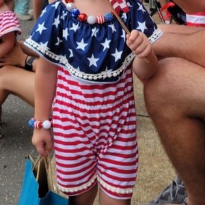 Red white and blue 4th of July outfit